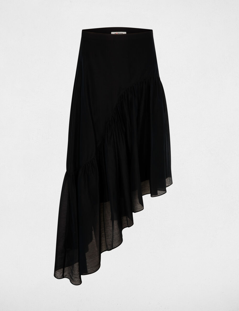 Asymmetric high-waisted skirt navy blue women