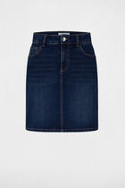 Short denim skirt raw denim women
