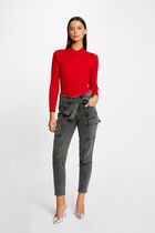 Cargo slim cropped jeans mid-grey women