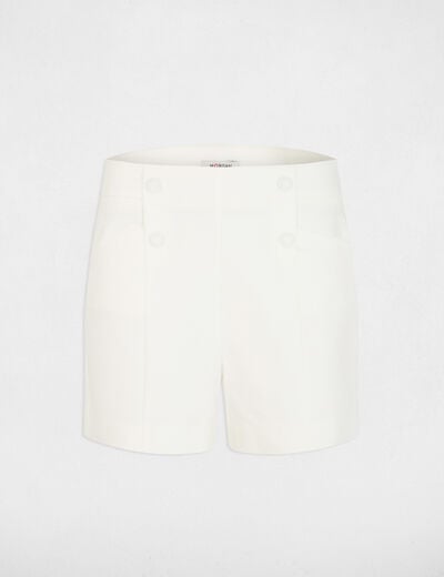 Straight shorts with darts white women