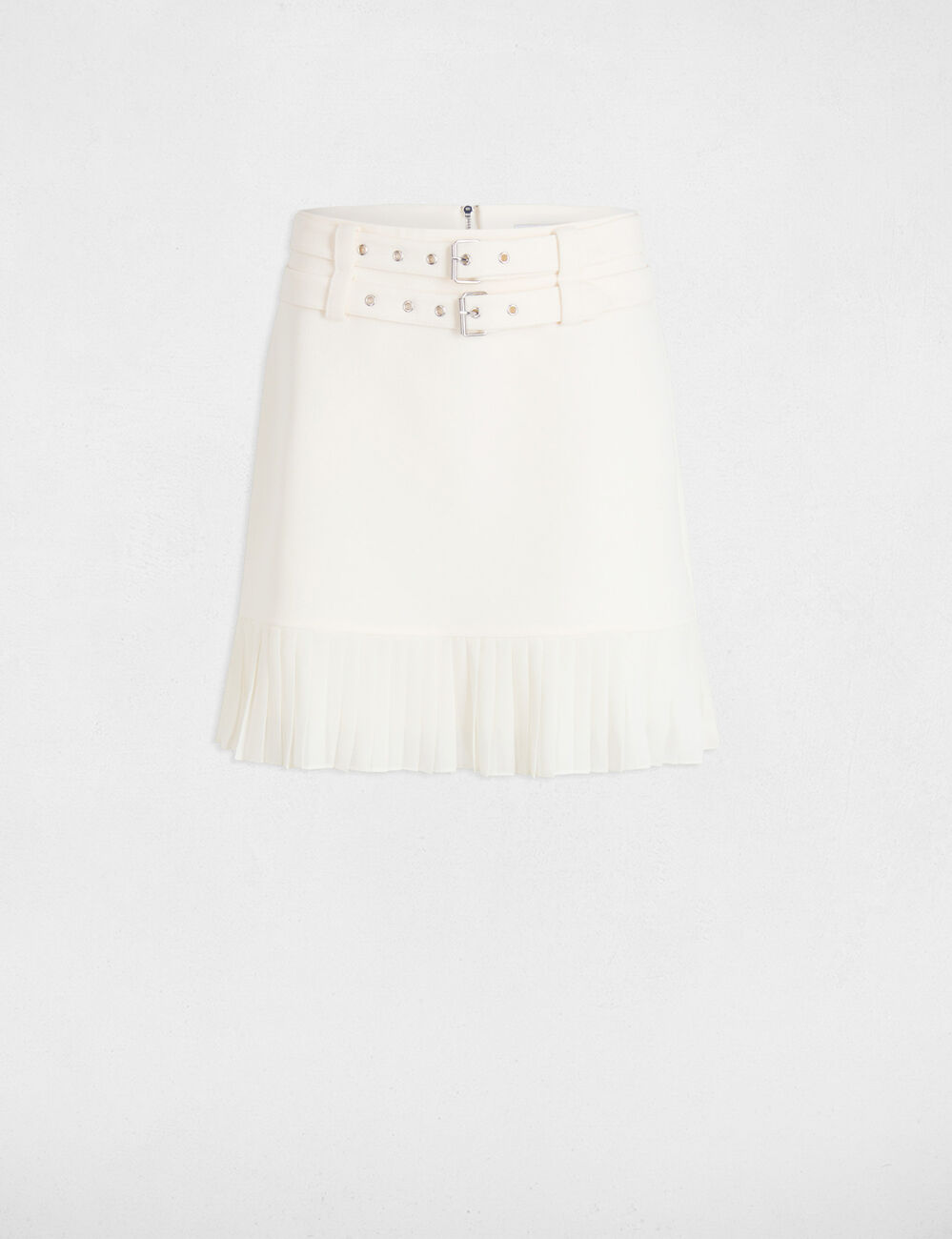Mini skirt with fringes white women