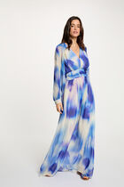 Flowy printed dress multicolor women