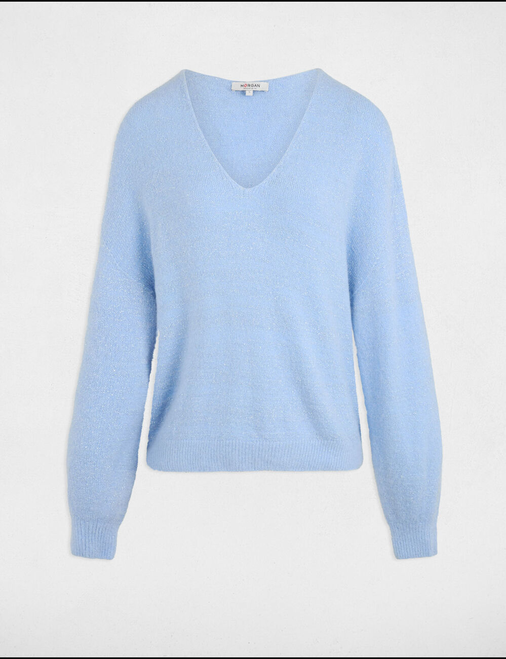 Jumper with V-neck blue women