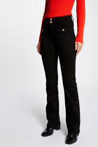 Bootcut jeans with flap pockets black women