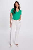 Short-sleeved t-shirt emerald green women