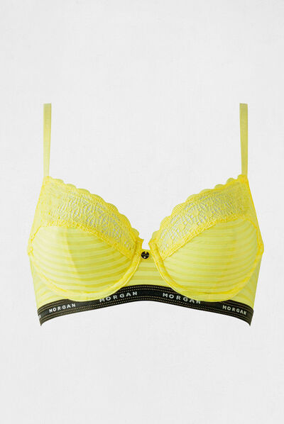 Underwire bra yellow ladies'