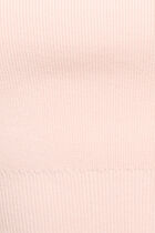 Fitted tank top with square neckline pastel pink women