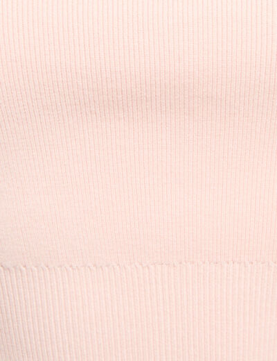 Fitted tank top with square neckline pastel pink women