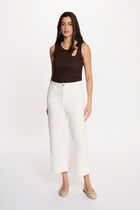 Sleeveless vest top dark brown women