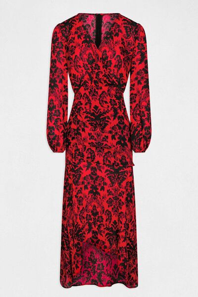 Maxi waisted dress paisley print multico ladies'