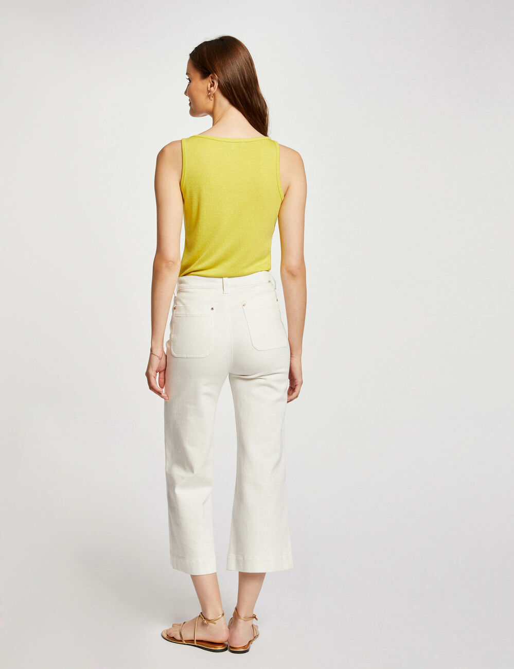 Vest top with thin straps medium yellow women
