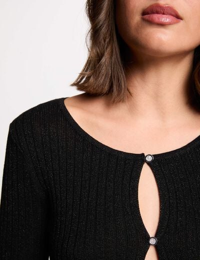 Long-sleeved cardigan black women
