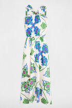Printed A-line midi dress multicolor women