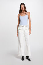 Vest top thin straps sky blue women