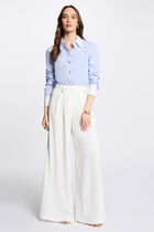 Loose wide leg trousers white women