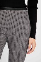 Printed fitted trousers multicolored women