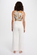 Top satiné col v jaune moutarde femme