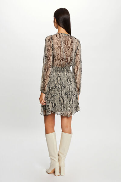 A-line dress with snake print multico ladies'