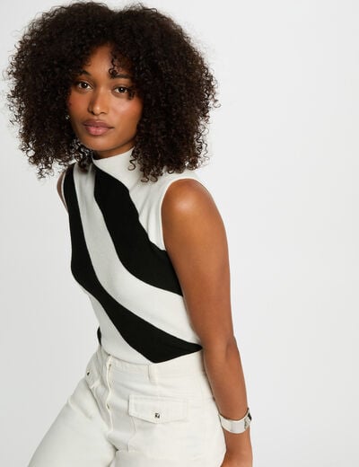 Sleeveless jumper white women
