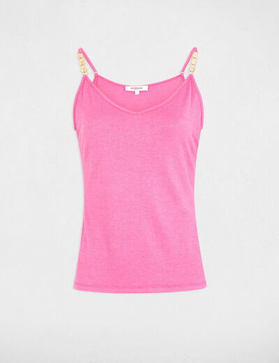 Vest top thin straps pink women