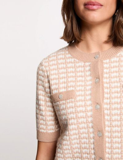 2-in-1 short dress taupe women