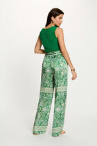 High-waisted wide-leg trousers multicolor women