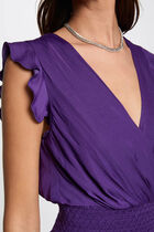 Loose jumpsuit purple women