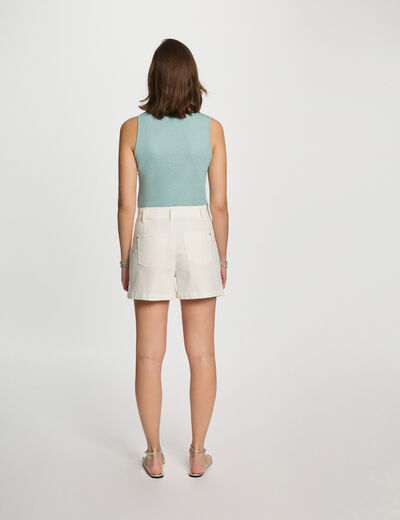 Sleeveless vest top green women