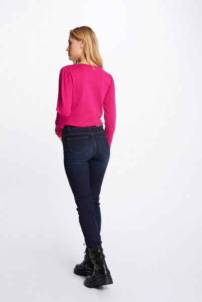 Long-sleeved jumper with V-neck  ladies'