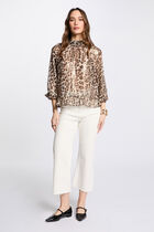 3/4-length sleeved blouse multicolor women