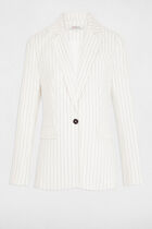 Blazer with stripes ecru women