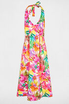 Flowy patterned dress multicolor women