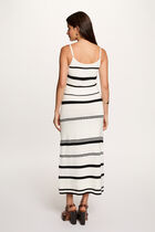 Striped knit dress white women