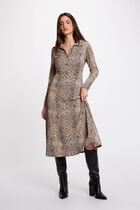 Printed shirt dress multicolor women