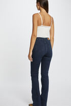 Vest top thin straps with lace strips ivory women