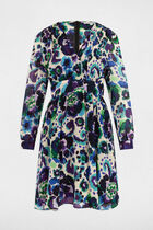 Printed mini A-line dress multicolor women