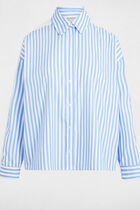 Chemise manches longues rayée multicolore femme