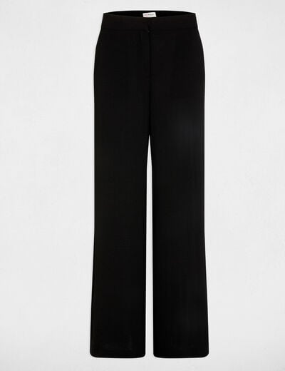 Flowy wide-leg trousers black women
