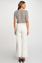 Blouse manches courtes blanc femme
