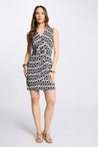 Printed fitted mini dress multicolor women
