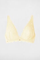 Lace bra with thin straps yellow women