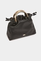 Bag with metal handles black women