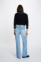 Polo neck jumper navy blue women