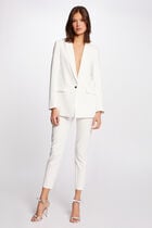 Cropped cigarette trousers ecru women