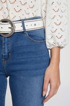 Standard waisted slim jeans stone wash denim women