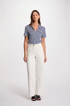 Blouse manches courtes blanc femme