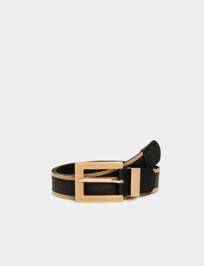 Belt with chain details black women