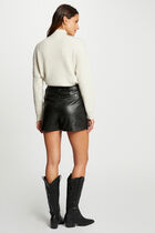 Long-sleeved jumper with buttons ivory women