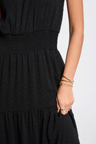 Maxi straight dobby spot dress black women