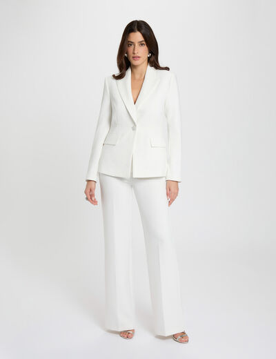 Fitted lace blazer white women